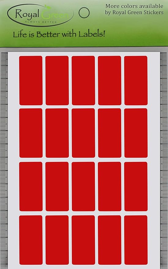 Royal Green Rectangle Folder File Labels 1.57inch x 0.75 inch - Image 6