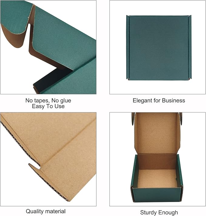 25 Pack Green Shipping Boxes 11 x 8 x 2 Inch Corrugated Cardboard Boxes - Image 4