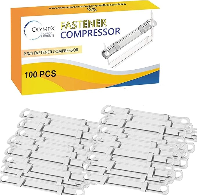 OLYMPX 100 Pcs of Prong Paper Fastener Compressors - Image 2