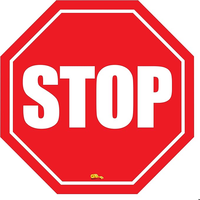 Stop Sign Modern Floor Sign by MightyLine