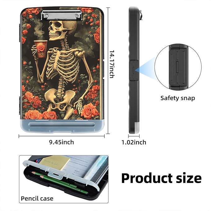 Clipboard with Storage Box & Pen Holder, Heavy Duty Clip Boards 8.5x11 - Image 2