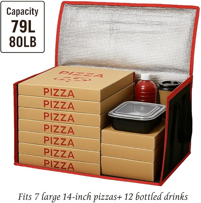 Bodaon 2-Pack Insulated Food Delivery Bag, XXXL Grocery Shopping/Catering/Bags - Image 4