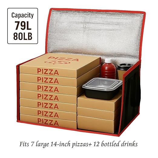 Bodaon 3-Pack Insulated Food Delivery Bag, XXXL Pizza Cooler Bags, Rideshare - Image 4
