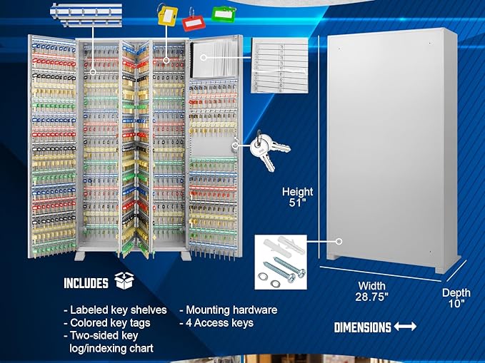 Barska 1170-Position Key Lock Box – Solid Steel Key Cabinet - Image 3