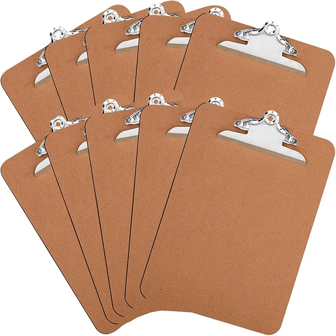 HERKKA 10 Pack Hardboard Office Clipboards by HERKKA