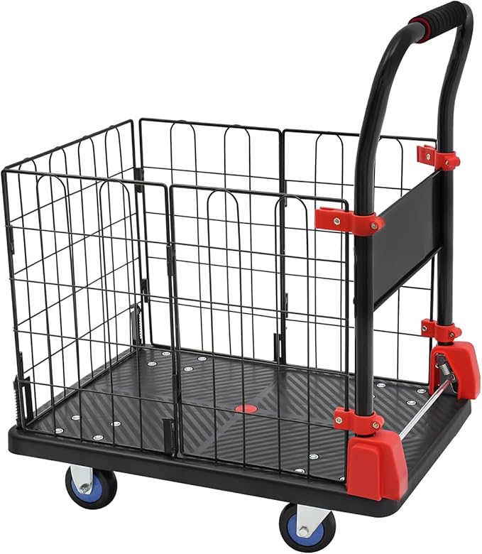 2 in 1 Platform Truck Cart, 330lbs Capacity Hand Moving Cart 28.35 x 18.9 in by Unknown