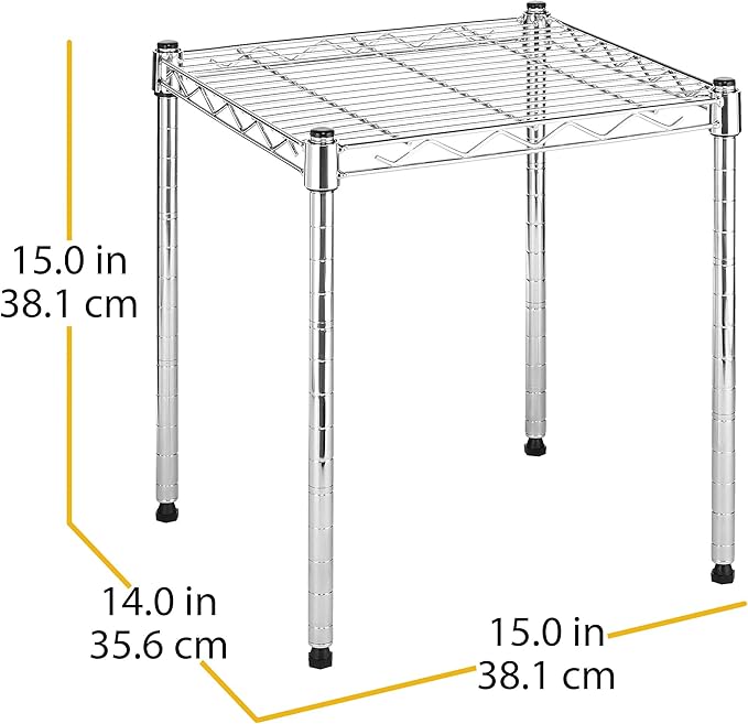 Whitmor 1 Tier Supreme Stacking Shelving Unit, Wire Metal Home Storage Organizer - Image 3