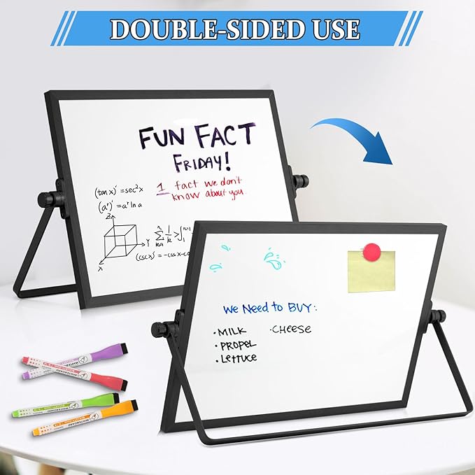 Dry Erase Magnetic White Board, Portable Small Whiteboard Set - Image 4