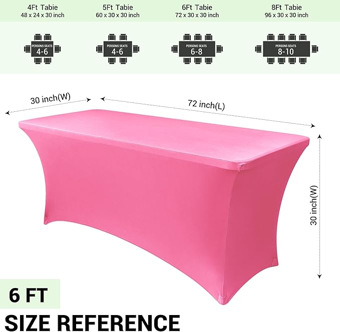 Obstal 6 Pack Stretch Spandex Table Covers - Image 4