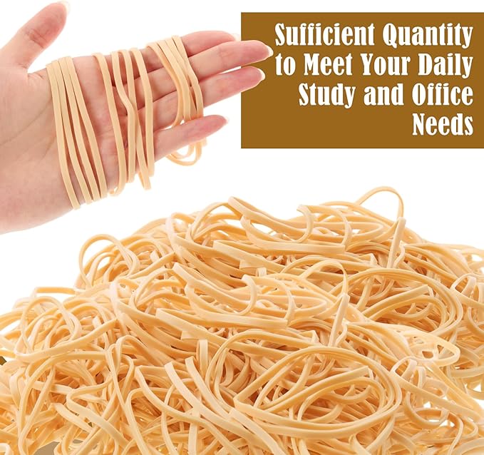 Marspark 6000 Pcs Size 33 Rubber Bands Bulk 10 lb Beige Soft Strong Elastic - Image 4