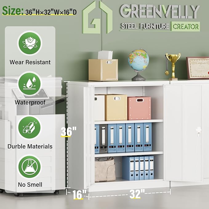Greenvelly Metal Storage Cabinet - Image 3