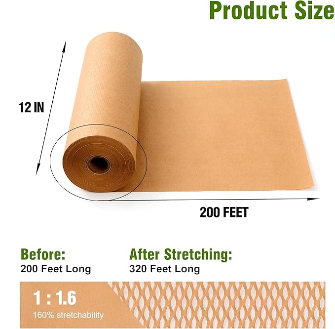 Honeycomb Packing Paper 12" X 200 FT Packing Material - Image 2