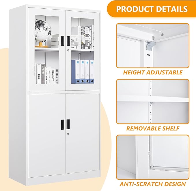STANI Metal Storage Cabinet, Locking Steel Cabinet - Image 5