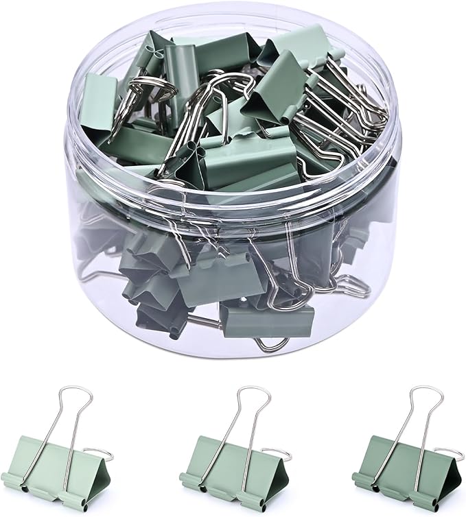 Temiary Aesthetic Binder Clips, Binding Paperwork Clamps by Temiary