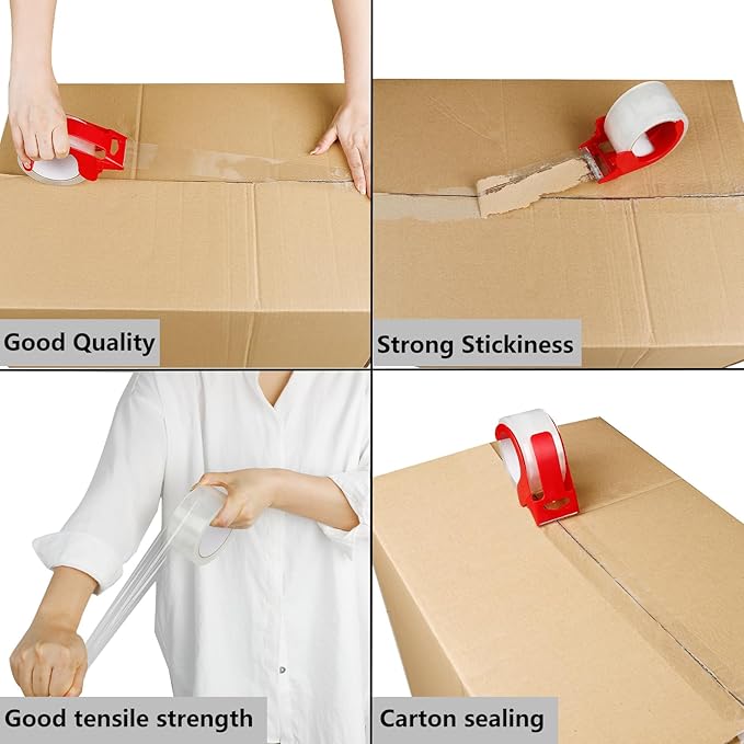 CHUANGSEED Clear and Brown Packing Tape - Image 3