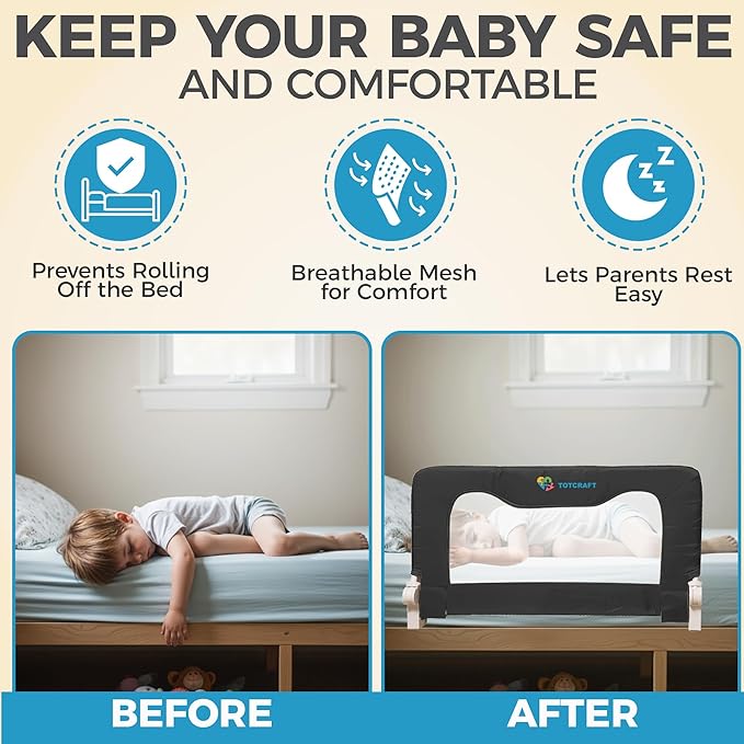 TotCraft Bed Safety Rails for Toddlers - Image 5