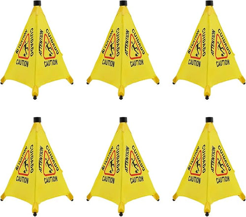 20 inch Wet Floor Sign 6 Pcs, Pop up Foldable Wet Safety Signs by Unknown