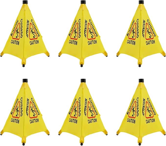 Caution Wet Floor Sign with Storage Tube 20 Inch Folding Commercial Wet Floor by JINHZIXIU