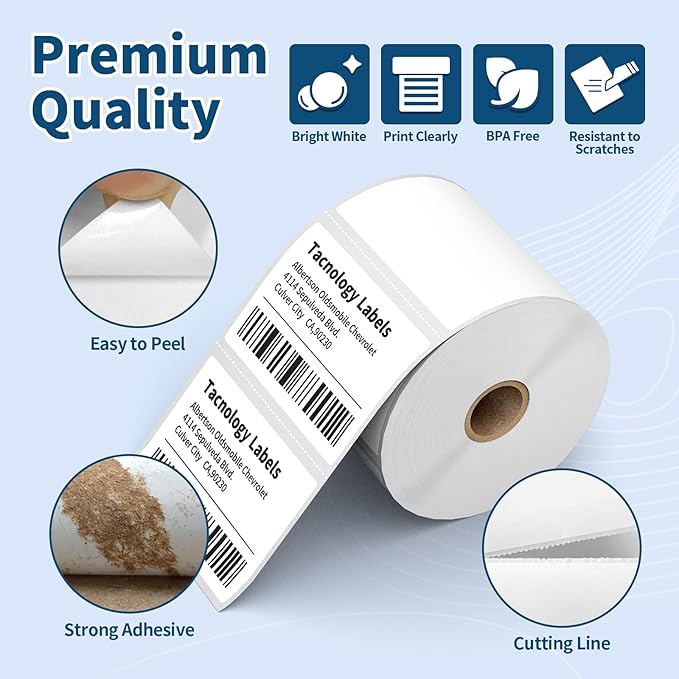 12 Rolls 3" x 2" Direct Thermal Labels - Image 3