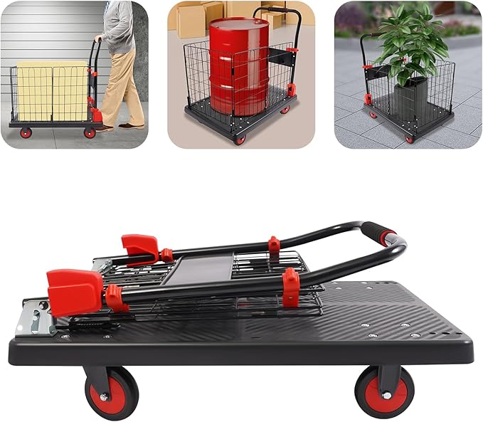 Heavy Duty Foldable Hand Truck, 660 LBS Capacity Heavy Duty Folding Cart - Image 9