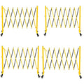 11 Traffic Barricade with Casters, Metal Expandable Barricade, Folding Security by Bstyjqxh