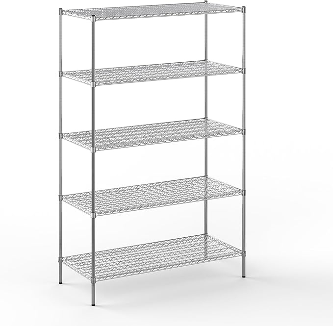 24" Deep x 54" Wide x 86" Height Wire Shelving Kit | 5-Tier | NSF Commercial by Regal+Altair