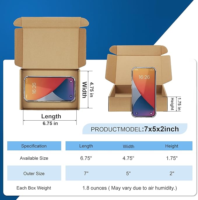 Famagic 7x5x2 Small Mailing Boxes - Image 2