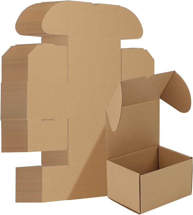 HORLIMER 40 Pack 7x5x4 Shipping Boxes, Small Business by HORLIMER