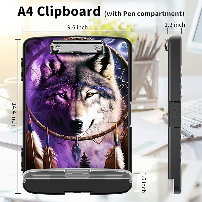 Clipboard with Storage High Capacity Plastic Nursing Clipboards with Pen Holder - Image 2