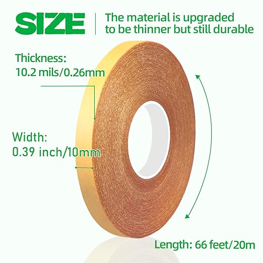 CHENYA Double Sided Tape Heavy Duty, 0.39" X 66 Ft, Strong Carpet Tape - Image 2