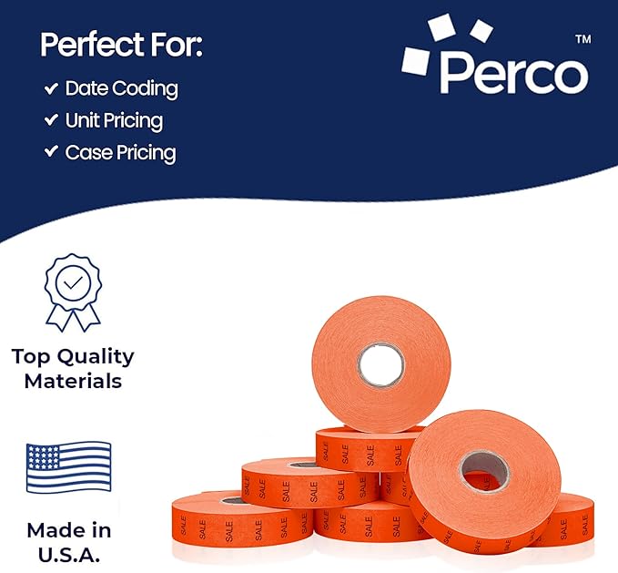 Perco Sale Pricing Labels for Monarch 1136 Price Gun – Case of 8 Sleeves - Image 4
