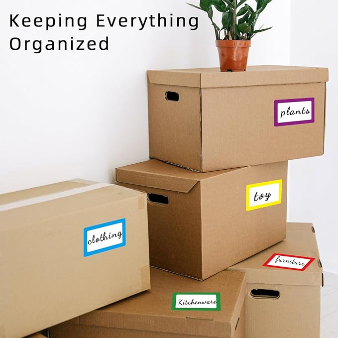 6 Color Name Tag Stickers, Classroom and Home - Image 3
