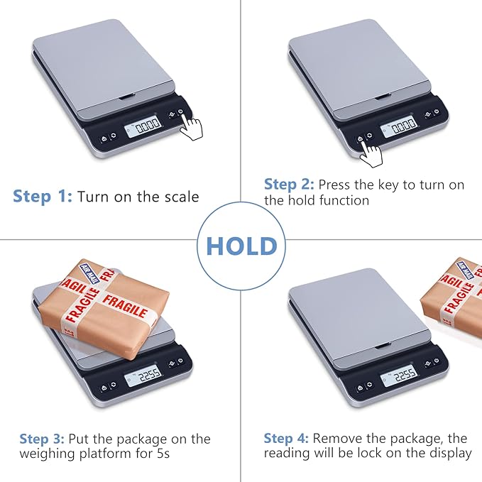 QP Shipping Scale, 86lb/0.1oz High Accuracy Digital Postal Scale - Image 6