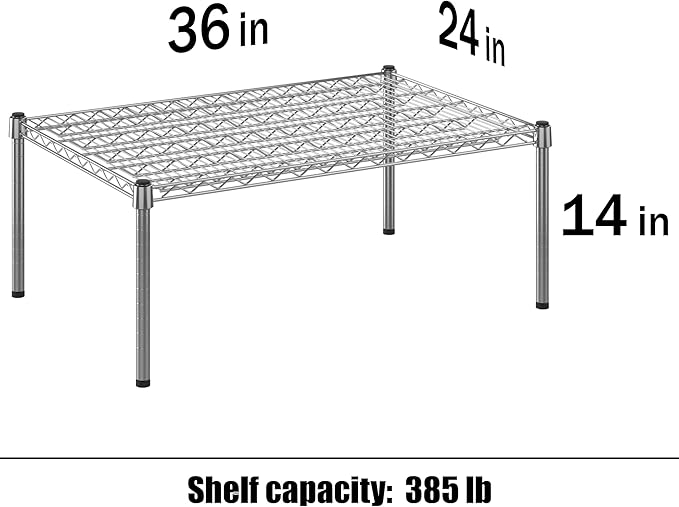 24" Deep x 36" Wide x 14" Height Wire Shelving Kit | 1-Tier | NSF Commercial - Image 3