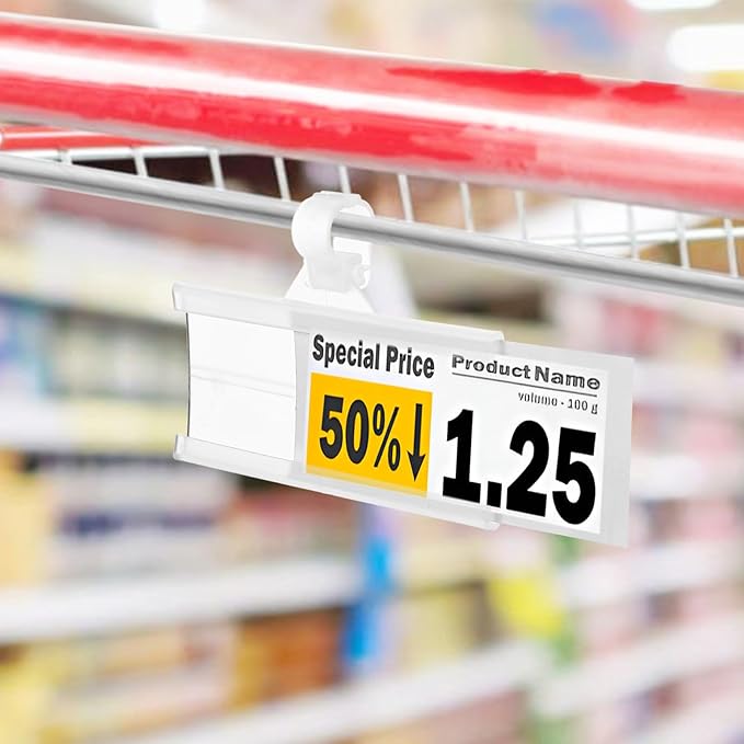 200 Pcs Plastic Wire Shelf Label Holders - Image 6