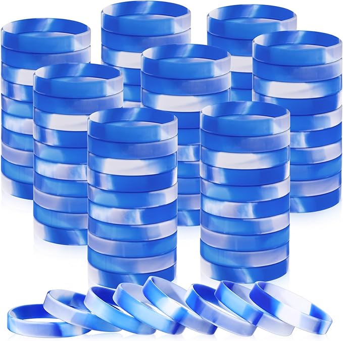 Liliful 100 Pcs Silicone Rubber Wristbands Rubber Wristband Bracelet Bands by Liliful