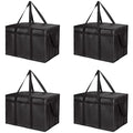 Bodaon 4-Pack Insulated Food Delivery Bag, XXX-Large Meal Grocery Tote by Bodaon