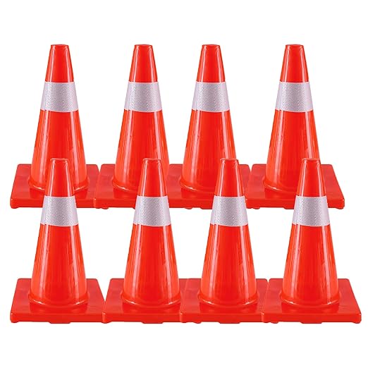 Traffic Safety Cones 18 Inch 8 Pack by JadeButterfly