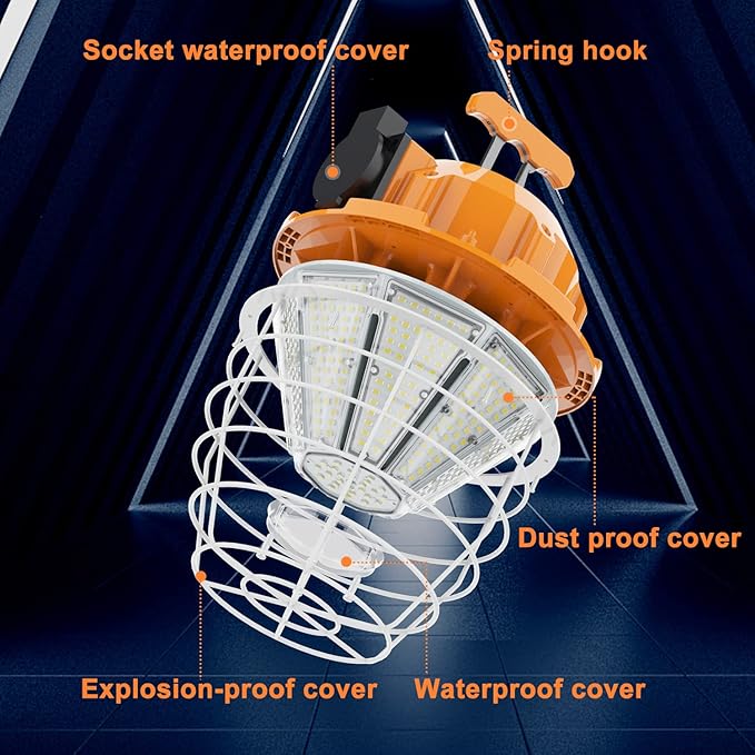 150W LED Temporary Work Light Fixture 24750 Lumen Daylight White 5000K IP65 - Image 5
