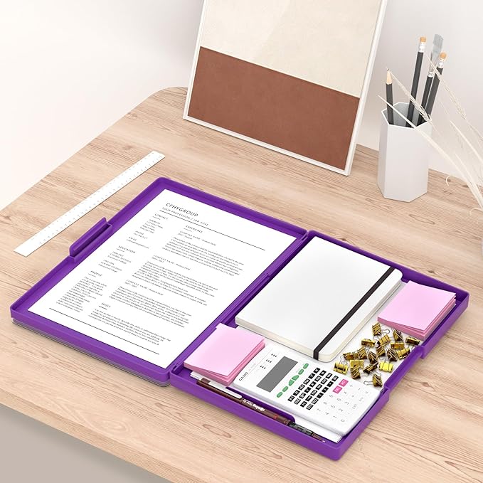 Rimilak Plastic Clipboard with Storage, Side Opening with 2 Compartment - Image 6