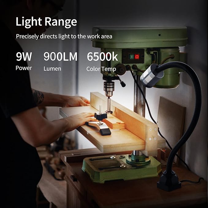 Flexible Work Light, Led Machine Light, Led Flexible Gooseneck Light 900 Lumens - Image 6