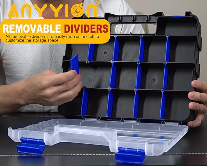 Anyyion Small Parts Organizer, 34-Compartments Double Side parts organizer - Image 4