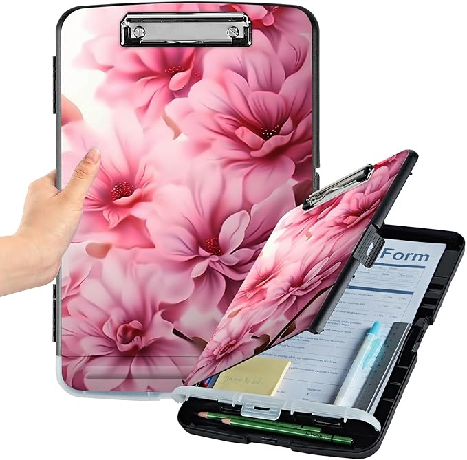 File Clipboard Storage with Pen Holder High Capacity Plastic Nursing Clipboards by DIGTIALL