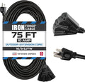 Iron Forge Cable 75 Ft Black Extension Cord by IronForgeCable