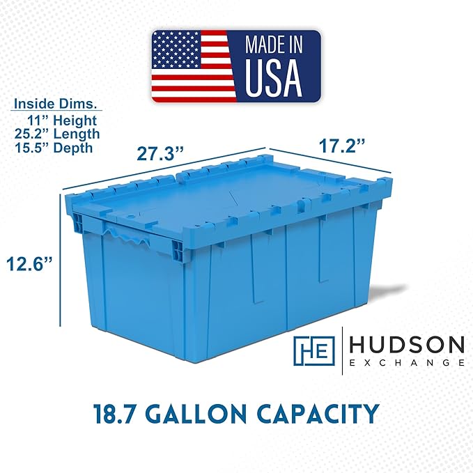 Hudson Exchange 27.3 x 17.2 x 12.6 Storage Tote Distribution Container - Image 2
