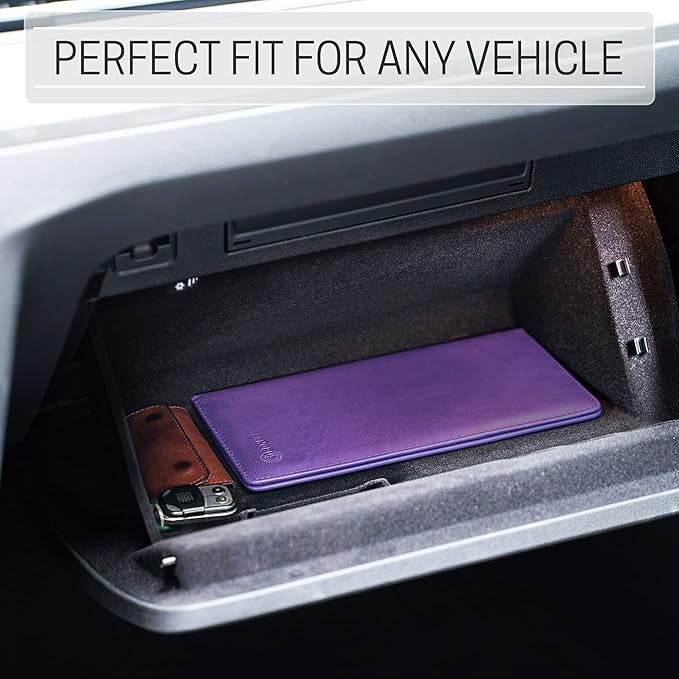 CANOPUS Car Registration and Insurance Holder, PU Leather Card Holder, Vehicle - Image 6