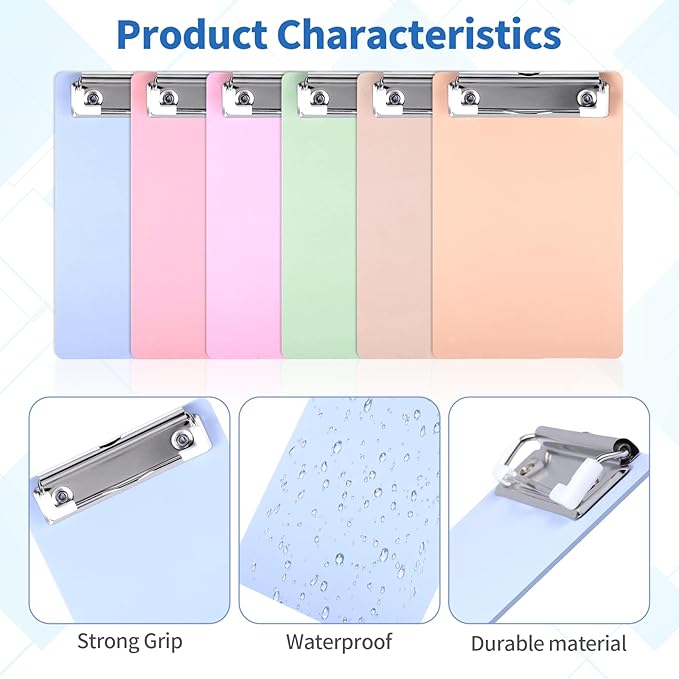 6 PCS MiNi Clipboard，Pretty Cute Small Clipboards 4×6 Inch A6 - Image 6