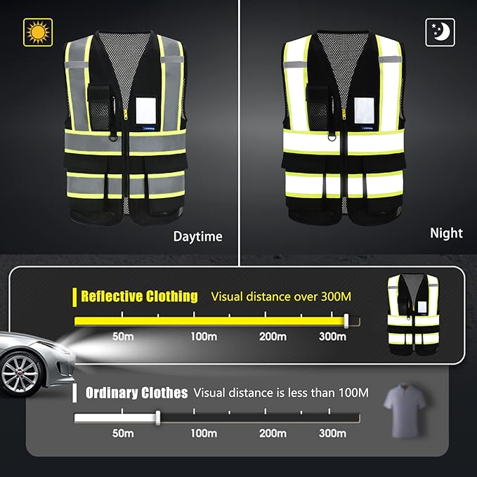 AYKRM 11 color High Vis Reflective Safety Vest - Image 3