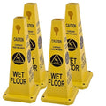 BESEA Caution Wet Floor Signs 4Pack Heavy Duty Caution Cones to Avoid Slipping by BeSea