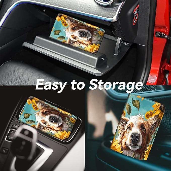 Car Registration and Insurance Holder, Leather Car Glove Box Organizer - Image 4